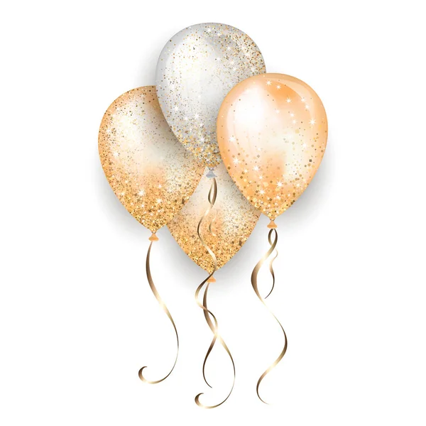 ballon en forme de coeur jaune gold glossy