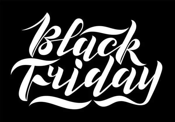 Handwritten modern brush lettering for Black Friday on dark background. Cool logo for banner, flyer, label, poster — Stock Vector