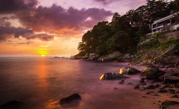 Iguana Beach Patong Phuket Thailand Capture Sunset Shoot Long Exposure — Stock Photo, Image