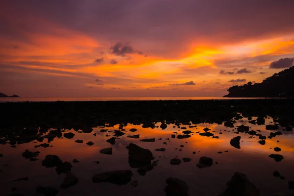 Low Tire Beach Patong Beach Phuket Thailand Beach Mirror Reflect — Stock Photo, Image