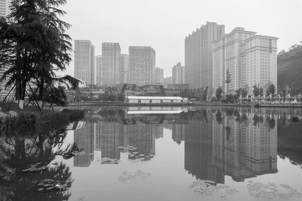 Városkép Guiyang Hua Guo Jüan Város Jelenleg Legnagyobb Városfejlesztést Projekt — Stock Fotó