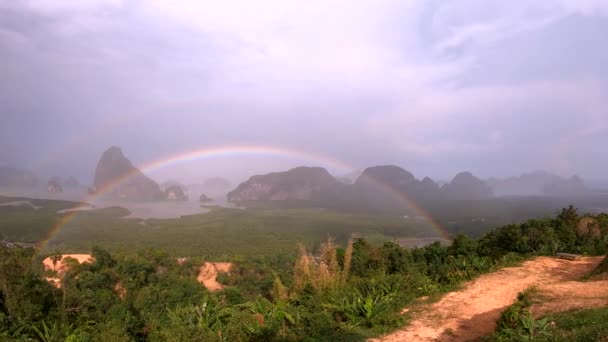 Samed Nang Chee Een Ongeziene Natuurlijke Uitkijkpunt Phang Nga Thailand — Stockvideo