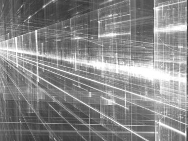 Parlayan yol - soyut dijital olarak oluşturulan görüntü