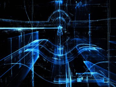 Cam tünel - soyut dijital görüntü oluşturulan