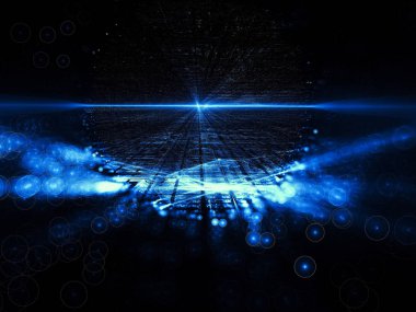 Fraktal arka plan - soyut bilgisayar tarafından oluşturulan görüntü bulanık. Dijital Sanat: noktalar ve scrathes, delik ve kabarcıklar bokeh ile yüzey. Kürk banner, web tasarım, posterler için.