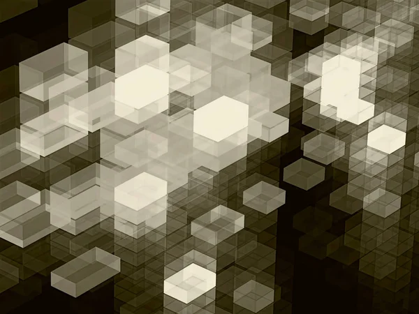 Arka plan - soyut resim bilgisayar tarafından oluşturulan küpler. Fraktal geometri: teknoloji tarzı desen perspektif ve ışık efektleri ile. Banner, web tasarım, kapsar.