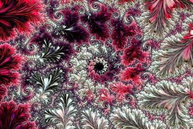 Süslü fraktal arka plan - soyut dijital görüntü oluşturulan