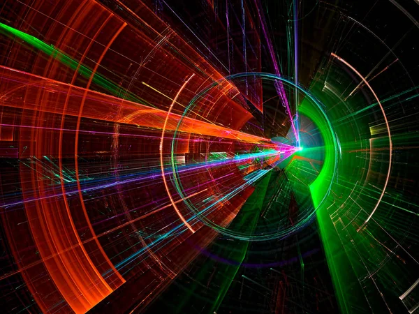 Technology tunnel - abstract fractal background