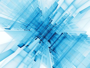 Soyut fütüristik portal - dijital olarak oluşturulan görüntü