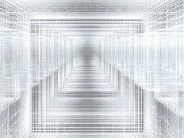 Portal futurista abstrato - imagem branca gerada digitalmente — Fotografia de Stock
