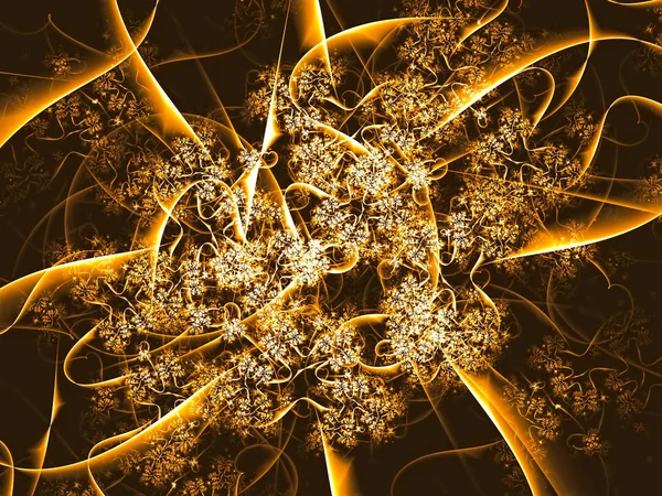 Abstracte fractal bloem achtergrond - digitaal gegenereerde afbeelding — Stockfoto