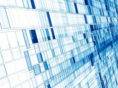 Beyaz ve mavi zemin - çapraz duvar - soyut dijital olarak ge