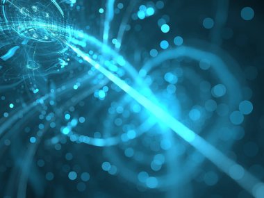 Teknoloji bokeh - soyut ile bulanıklık bilgisayar tarafından oluşturulan görüntü. Dijital Sanat: teknik stili arka plan bulanık. Zemin veya grafik tasarım öğesi.