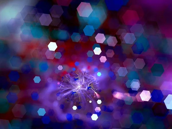 Verschwommener Blauer Roter Und Lila Hintergrund Abstraktes Computergeneriertes Bild Fraktale — Stockfoto