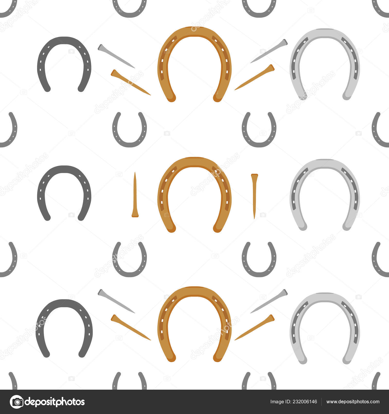 Lucky Horse Shoes Made Of Metal With Nail Holes Stock Photo, Picture and  Royalty Free Image. Image 86174428.