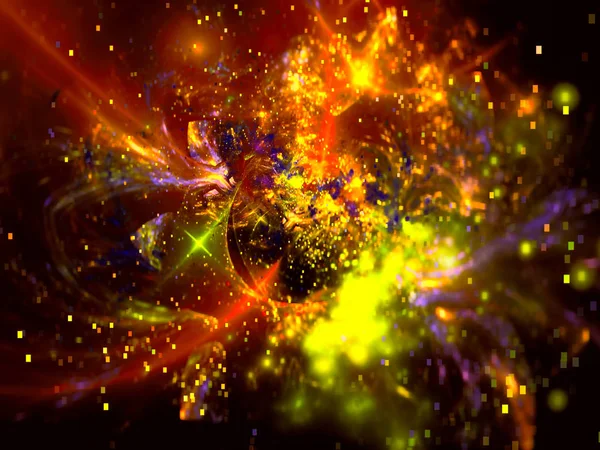 Wazig Kleurrijke Achtergrond Met Sparks Dots Abstracte Computer Gegenereerde Afbeelding — Stockfoto