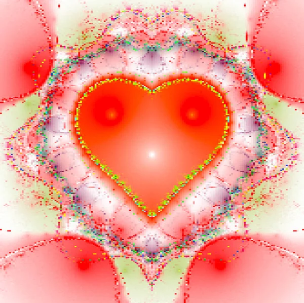 Абстрактное сердце с точками вроде конфетти - праздничная иллюстрация — стоковый вектор