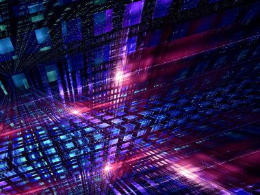 Fütüristik yapısı - tech stil soyut dijital görüntü oluşturulan