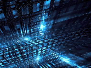 Fütüristik yapısı - tech stil soyut dijital görüntü oluşturulan