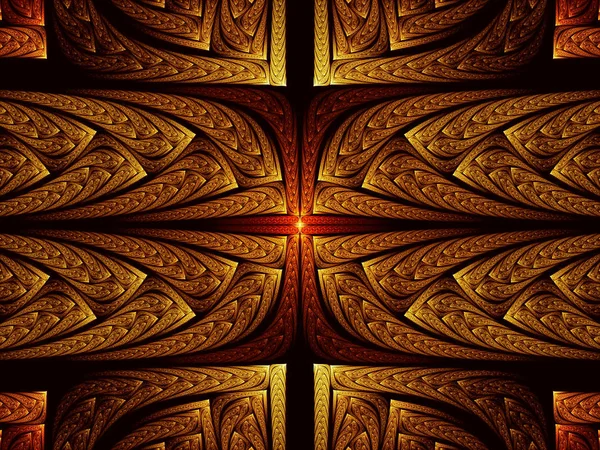 Patrón fractal intrincado - imagen abstracta generada digitalmente —  Fotos de Stock