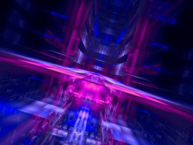 Soyut portal veya salon - dijital olarak oluşturulan görüntü