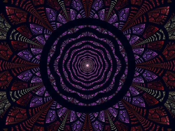 Абстрактный цветок мандала - цветное цифровое изображение — стоковое фото