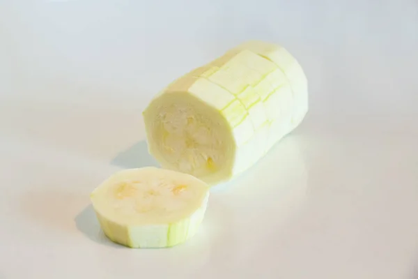 Zucchini Sliced White Background — Stock Photo, Image