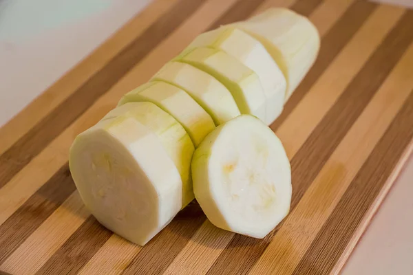 Zucchini Sliced White Background — Stock Photo, Image