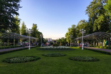 Bir yaz günü parkta yürürken, ağaçların...