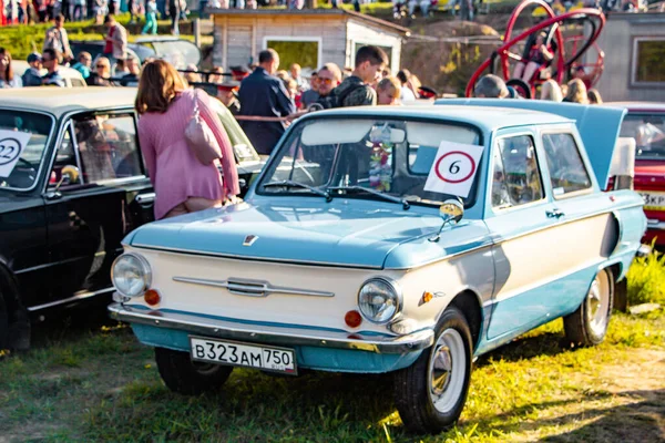 Tver Russia 2019年9月 在露天展示复古汽车 古董车节 — 图库照片