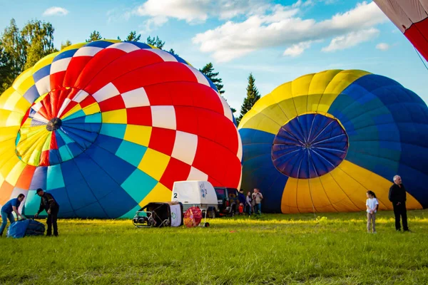 Tver Rusya Eylül 2019 Balon Festivali Gökyüzünde Çok Renkli Sıcak — Stok fotoğraf