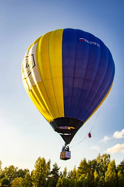 Tver Rusya Eylül 2019 Balon Festivali Gökyüzünde Çok Renkli Sıcak — Stok fotoğraf