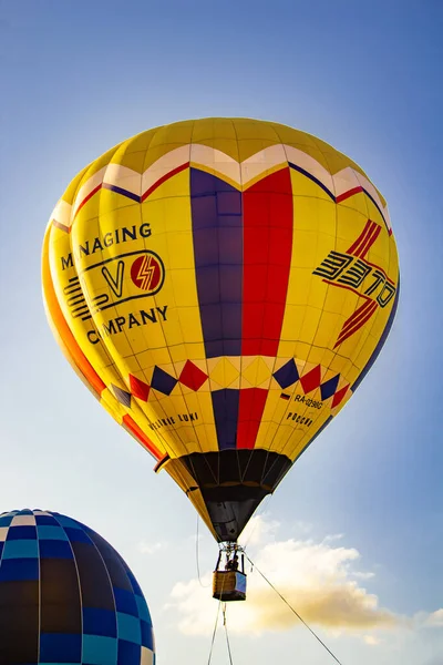 Tver Russie Septembre 2019 Festival Montgolfière Montgolfières Multicolores Dans Ciel — Photo