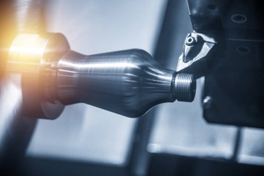 Cnc Torna veya dönüm makine al ucunda iplik kesme