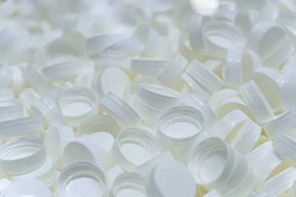 Las Pilas Las Tapas Plástico Producto Del Polímero — Foto de Stock