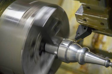 Cnc torna makinesi ya da alüminyum çubuk kesme dönüm makinenin kesici alet. Merhaba-teknoloji üretim süreci.