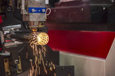 Cnc fiber lazer kesme Paslanmaz Boru Kesme Makinası. Merhaba-teknoloji üretim süreci . 