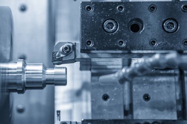 Cnc Torna veya iş parçacığı metal şaft kesme dönüm makine. Merhaba-teknoloji üretim süreci.