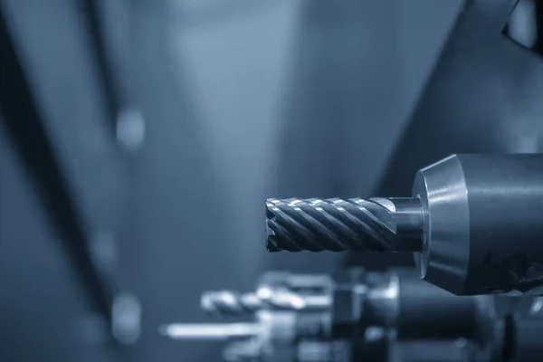 Close Van Solide Vlakke Endmill Snijgereedschap Voor Cnc Machine Het — Stockfoto