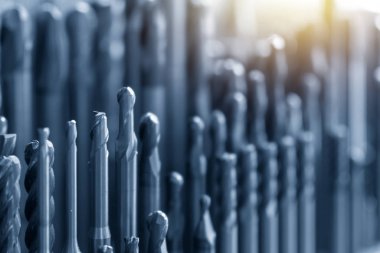 Katı topu, RADIUS ve düz son değirmen Aracı, kesici alet Cnc makine ışık mavi sahne için çeşitli türü. Merhaba-hız kesici alet Cnc makine için