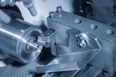 Cnc Torna veya iş parçacığı metal şaft kesme dönüm makine. Merhaba-teknoloji üretim süreci.