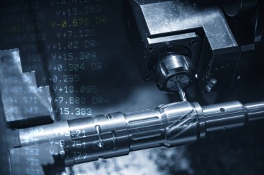 Metal mili freze Cnc Torna Makinesi soyut sahne 