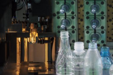 Plastik şişepreform şekli soyut sahne .