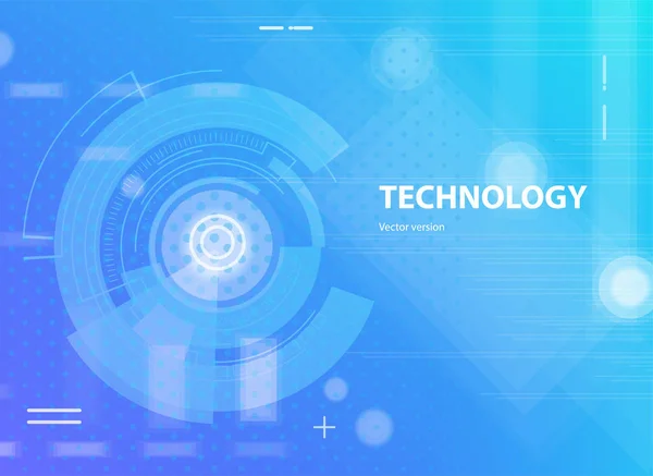 Abstrakter blauer Hintergrund im Technologie-Stil. — Stockvektor