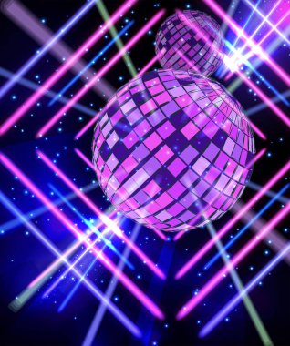 Hafif Neon müzik. Vektör disko