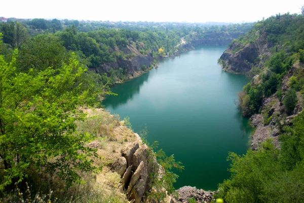 Huge Flooded Granite Open Pit — Stock Photo, Image