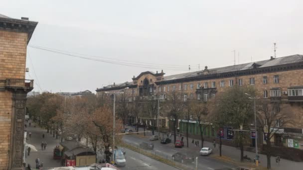 Dag Aan Nacht Time Lapse Overgang Zaporizja — Stockvideo