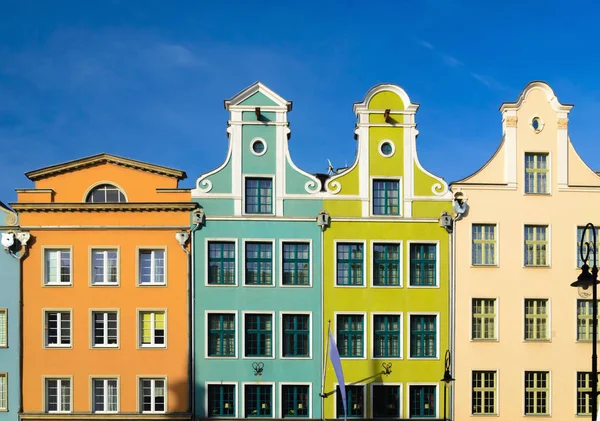 Bunte Gebäude in der Altstadt von Europa, Danzig — Stockfoto