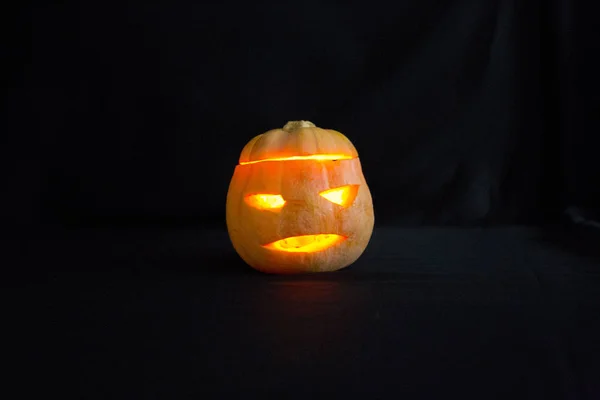 Glücklich Halloween Web Schwarzer Kürbis — Stockfoto