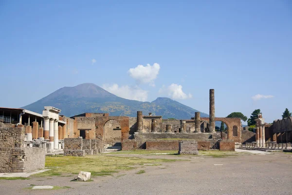 Pompeia Vista Monte Vesúvio — Fotografia de Stock